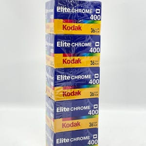 Kodak Elite Chrome 400 – 35mm Color Slide Film (5 Rolls, Sealed)