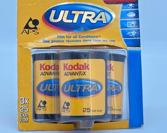3 rollos de película Kodak Advantix Ultra 200 – APS, 25 exposiciones