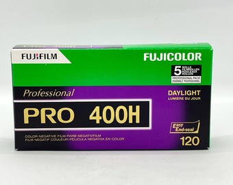 Fujifilm Pro 400H – 120 Medium Format Color Negative Film (5 Rolls, Expired always stored frozen)