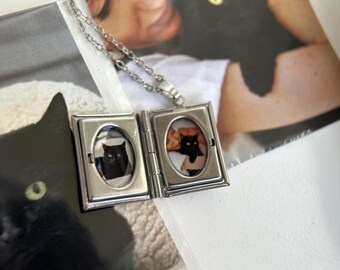Custom Photo Locket Necklace – Stainless Steel Memorial Jewelry