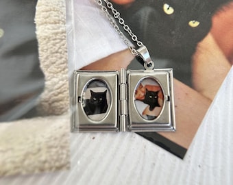 Custom Photo Locket Necklace – Personalized Picture Pendant – Gift for Her – Stainless Steel Keepsake Jewelry