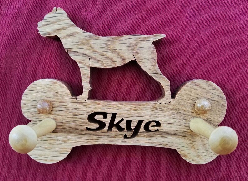 Cane Corso Italian Mastiff Hand Made Custom Dog Leash Hanger Holder Includes Your Dog Name Dog Bone Dog Name Leash Holder