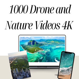 1000 Drone and Nature Videos 4K (Copyright Free / MRR & PLR)