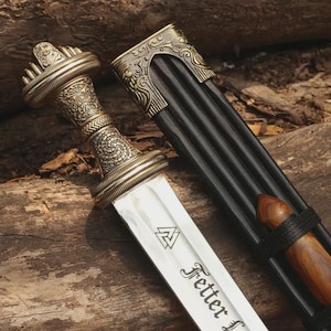 Handmade Fetter Lane Sword – Medieval Anglo-Saxon Decorative Blade – Stainless Steel Display Collectible – Unique Gift for Him or Her
