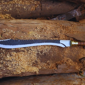 30&quot; SCIMITAR SWORD Long Blade hand forged | Leaf spring of truck | Rosewood Handle | High Carbon Steel | Ready to use | knife | knives