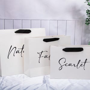 Sacchetti regalo personalizzati per damigelle d'onore con nome - Sacchetti regalo per matrimoni - Sacchetti per addio al nubilato - Sacchetti regalo per feste nuziali - Sacchetti regalo per compleanni