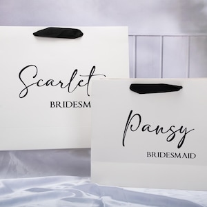 Sacchetti regalo personalizzati per damigelle d'onore con nome - Sacchetti regalo per matrimoni - Sacchetti per addio al nubilato - Sacchetti regalo per feste nuziali - Sacchetti regalo per compleanni