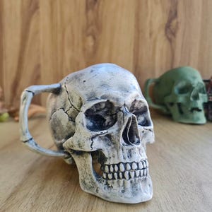 Classic Skull Mug- Handmade Ceramic Mug-Unique Handmade Ceramic Gift- Halloween Gift