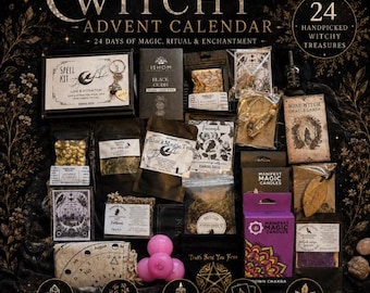 witch advent calendar witchcraft advent green witch wellbeing advent calendar 24 day countdown to christmas gift for witch pagan xmas advent