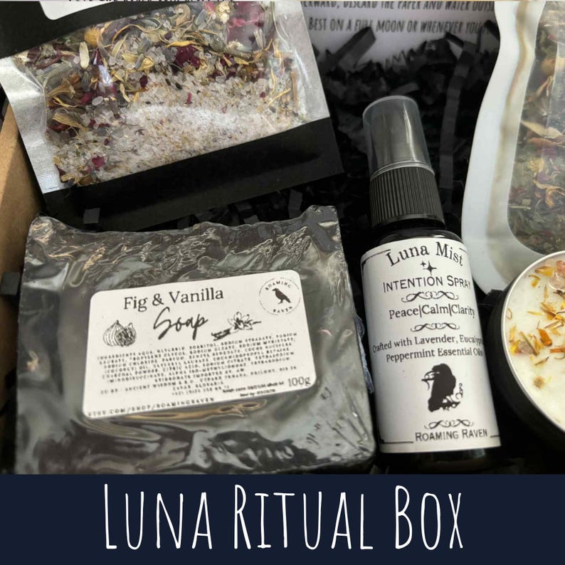 Luna Witchy Box Full Moon Self Care Kit Lunar Bath Ritual Set With Soap ...