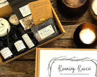 Witchcraft wellbeing gift box for Wiccan Pagan Witchcraft natural self care for witch lover witchy holistic gift for pagan lover gift