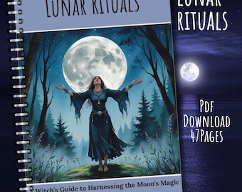 Lunar Magic Grimoire 2026 Moon Phase Practice Correspondence Guide Wicca Printable PDF Pagan Moon Ceremony PDF Moon Water Witchcraft Moon