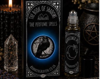 Moonflower Spell witchcraft perfume oil violet jasmine amber handmade witchy apothecary calming spiritual fragrance roller perfume gothic