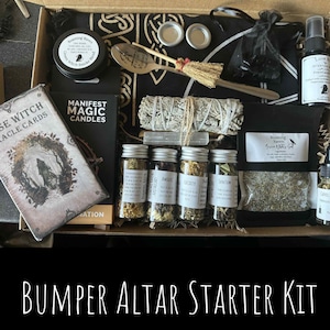 Witchcraft altar starter gift box for Wiccan Pagan Witchcraft Ritual Kit starter kit Magic for Spiritual witchy altar gift for witch lover