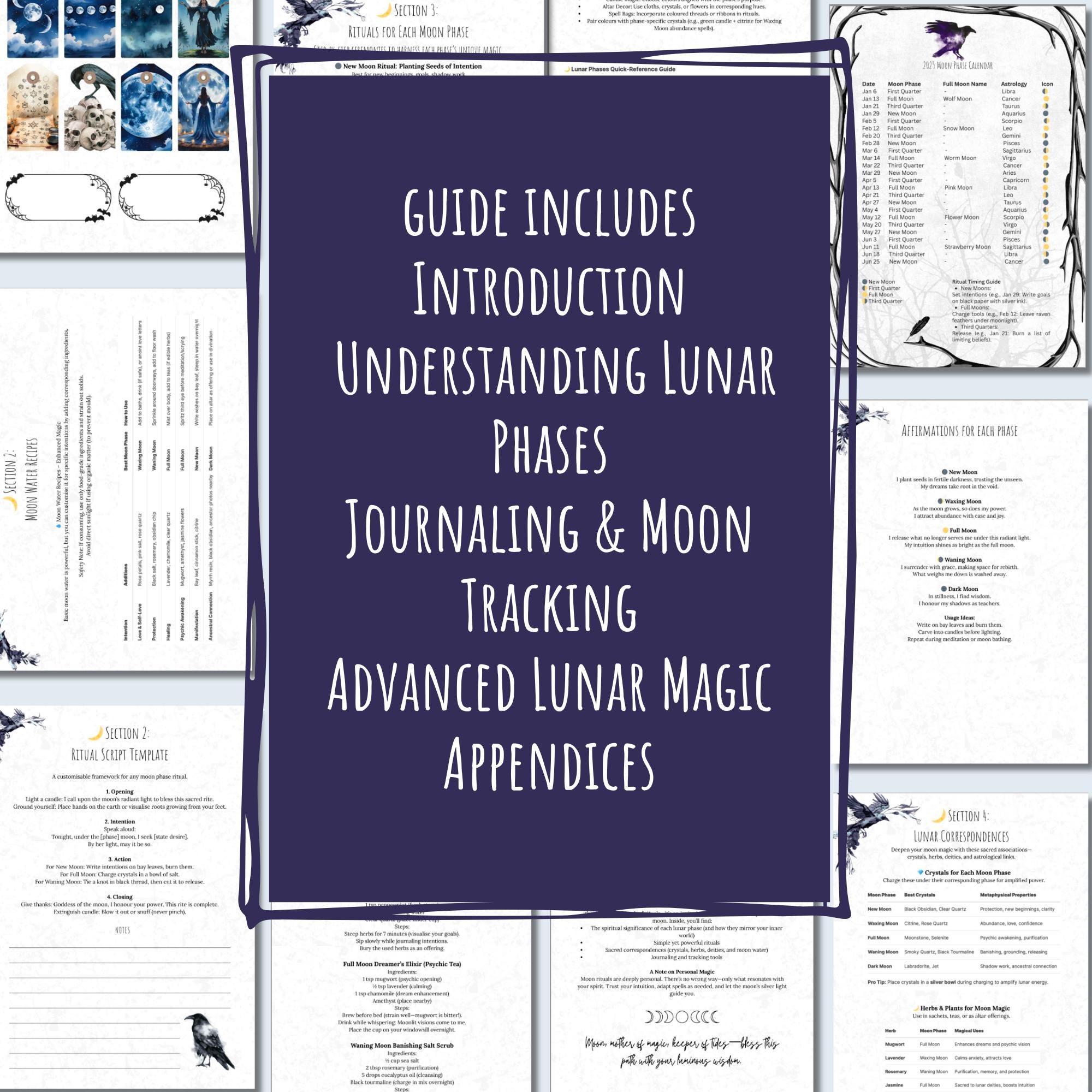 Lunar Magic Grimoire 2026 Moon Phase Practice Correspondence Guide ...