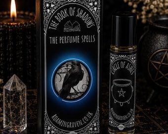 Aceite de perfume de brujería, cuero, almizcle, oudh, hecho a mano, gótico, boticario, brujería, ritual, humo, fragancia, Círculo de Cenizas, aceite de perfume en roll-on, gótico