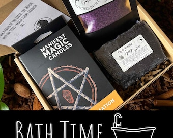 Witchcraft bath time gift box for Wiccan Pagan Witchcraft natural self care for witch lover witchy holistic gift for pagan lover spa gift