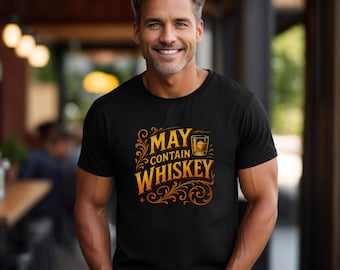 May Contain Whiskey Funny Graphic Unisex T-Shirt