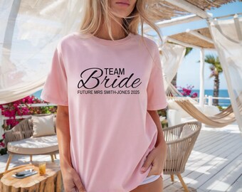 Personalized Team Bride T-Shirt: Custom Hen Party Crew Tee