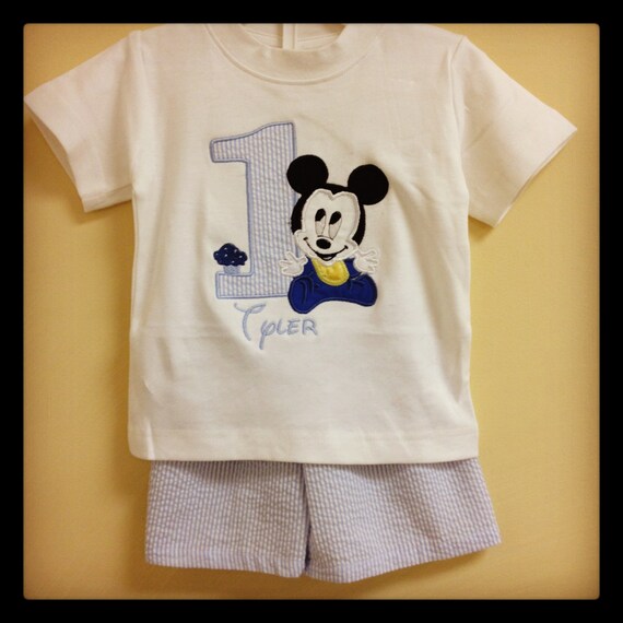 Items similar to Baby Mickey 1st birthday outfit on Etsy