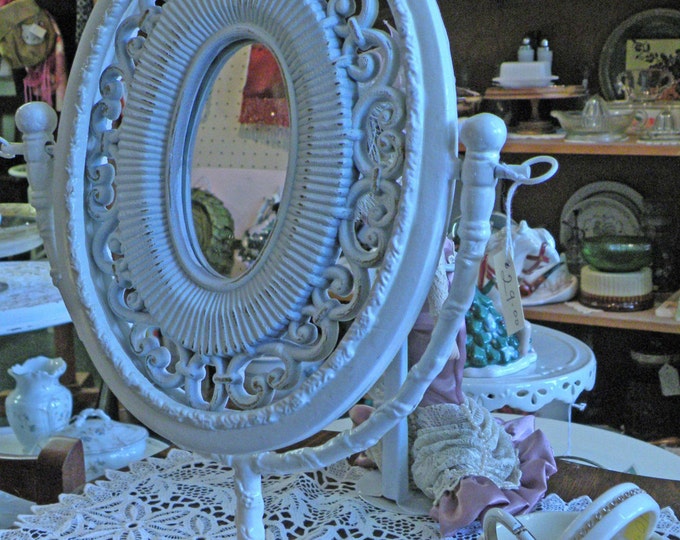 Shabby Chic Tilting Vanity Mirror Etsy