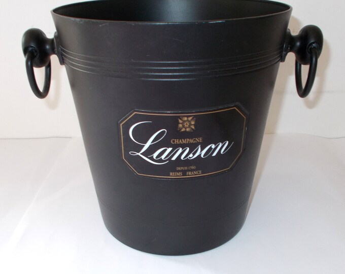 Black Lanson Champagne Bucket France French Champagne Ice Etsy