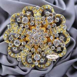 Rhinestone Broszka składnik kryształów kwiat złota przystrojenie wesele Broszka bukiet ciasto włosów grzebień obuwia klip dostaw RD247