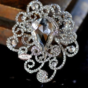 Crystal Rhinestone Brooch Pin: Flatback Embellishment, Bouquet Supply
