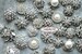 SALE 10pc Rhinestone Buttons DIY Craft Flower Centers Brooches Crystal 