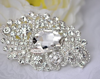 Strass Brosche Schmuck Versorgung Pin Hochzeit Braut Kristall Pin RD 270