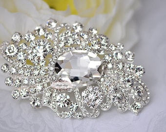 Rhinestone Brooch Jewelry Supply Pin Wedding Bridal Crystal Pin RD 270