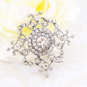 3pcs Rhinestone Embellishment Brooch Flatback Button Wedding Brooch Bridal Bouquet Cake Decoration RD278
