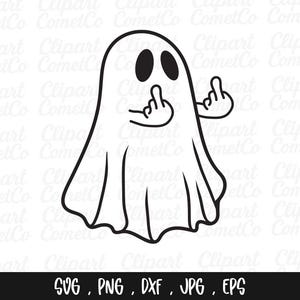 Ghost Middle Finger Svg Png, Halloween Svg Png, Funny Halloween Svg, Cricut File, Cute Ghost Halloween Svg Png - Instant Digital Download