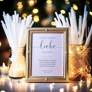 Let our love shine wedding sign template – Glowstick sign – Printable wedding decoration