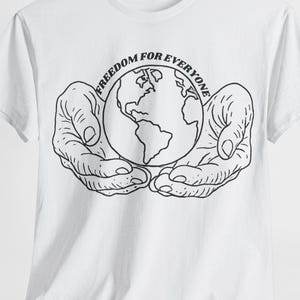 Freedom for Everyone Unisex Heavy Cotton Tee, Graphic Tee, Casual Wear, Eco-friendly Fashion, Gift for Activists