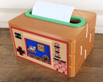 Mario Retro Spelkonsol Papperslåda 3D-tryckt Magnetisk Hållare Nostalgisk Speltema Vintage Dekor För Skrivbord Och Rum Modern Heminredning