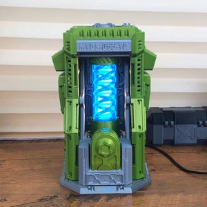 Resident Evil Biolab Biohazard DNA Helix Night Light Virus Tube Desk Display LED Lamp USB Power Glowing Spiral Prop 3D Printed Sci-Fi Decor