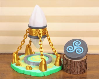 Mystical Floating Crystal Lamp Glowing Runes LED Altar Light Gamers Magic Lovers RPG Room Decor Holiday Gift Magical 3D Lamp DnD Table Lamp
