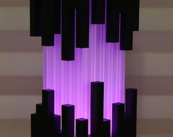 Futuristic Geometric Prism RGB Lamp 3D Printed Minimalist LED Mood Light Remote Control Desk Decor Holiday Gift Modern Home Led Home Accent