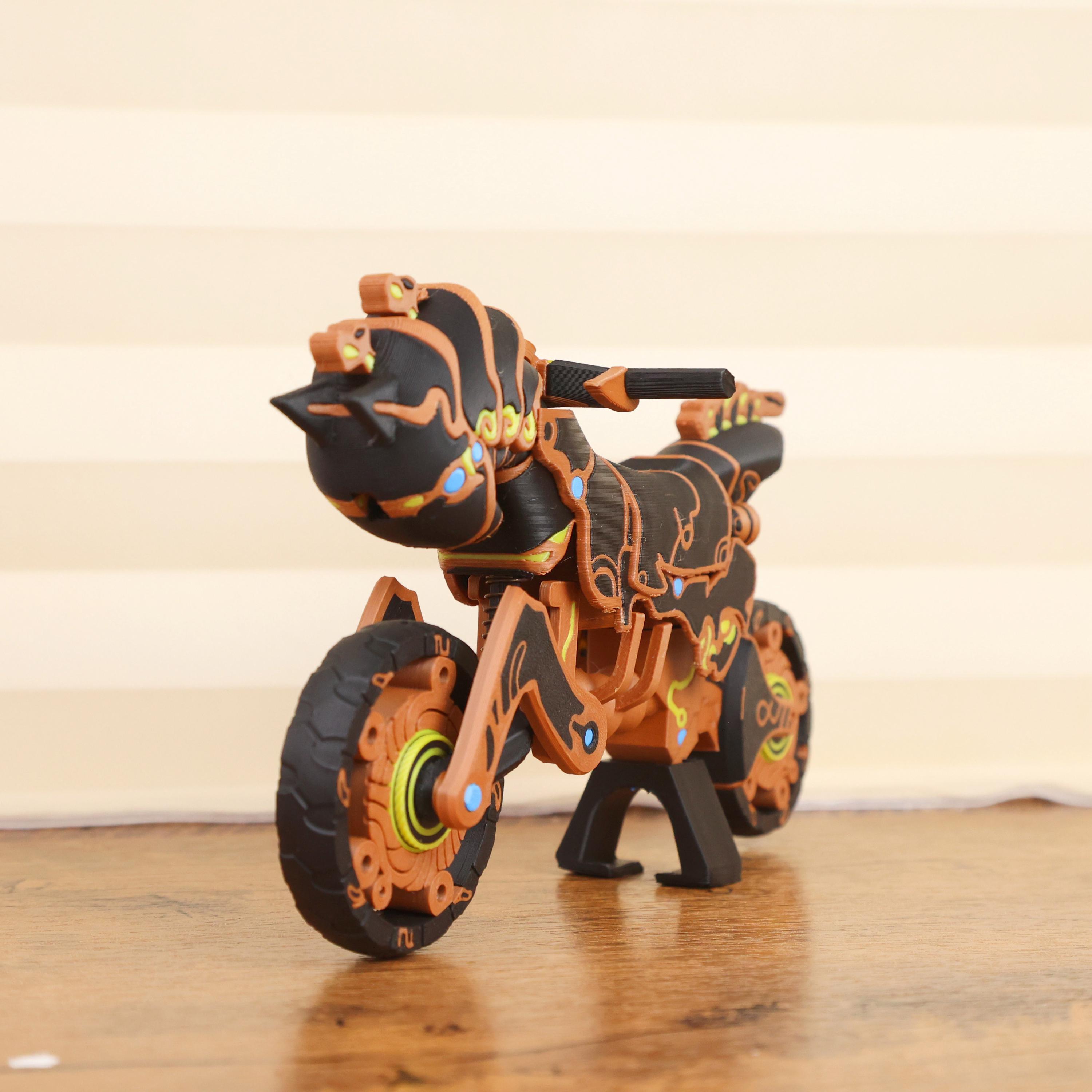 Fantasy Mechanical Motorcycle 3D Printed Collectible – Sci-fi