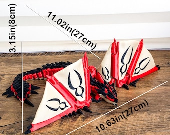 Figura articulada de dragón de Monster Hunter, impresa en 3D, única, para decoración de mesa, regalo para gamer, juguete articulado.