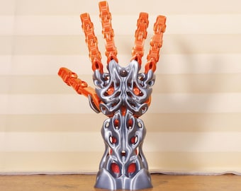 Kybernetische Bionische Hand Voll artikulierter Roboter mit realistischen Finger Gelenken Modulare Rüstung Sci-Fi Dekor Gamer Geschenk Cosplay Prop Hand