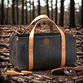 Handmade Leather Firewood Carrier, Personalized Log Tote, Cabin Decor