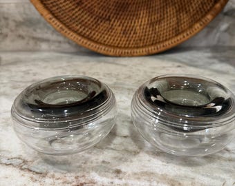 Pair of Art Glass Votive Holders