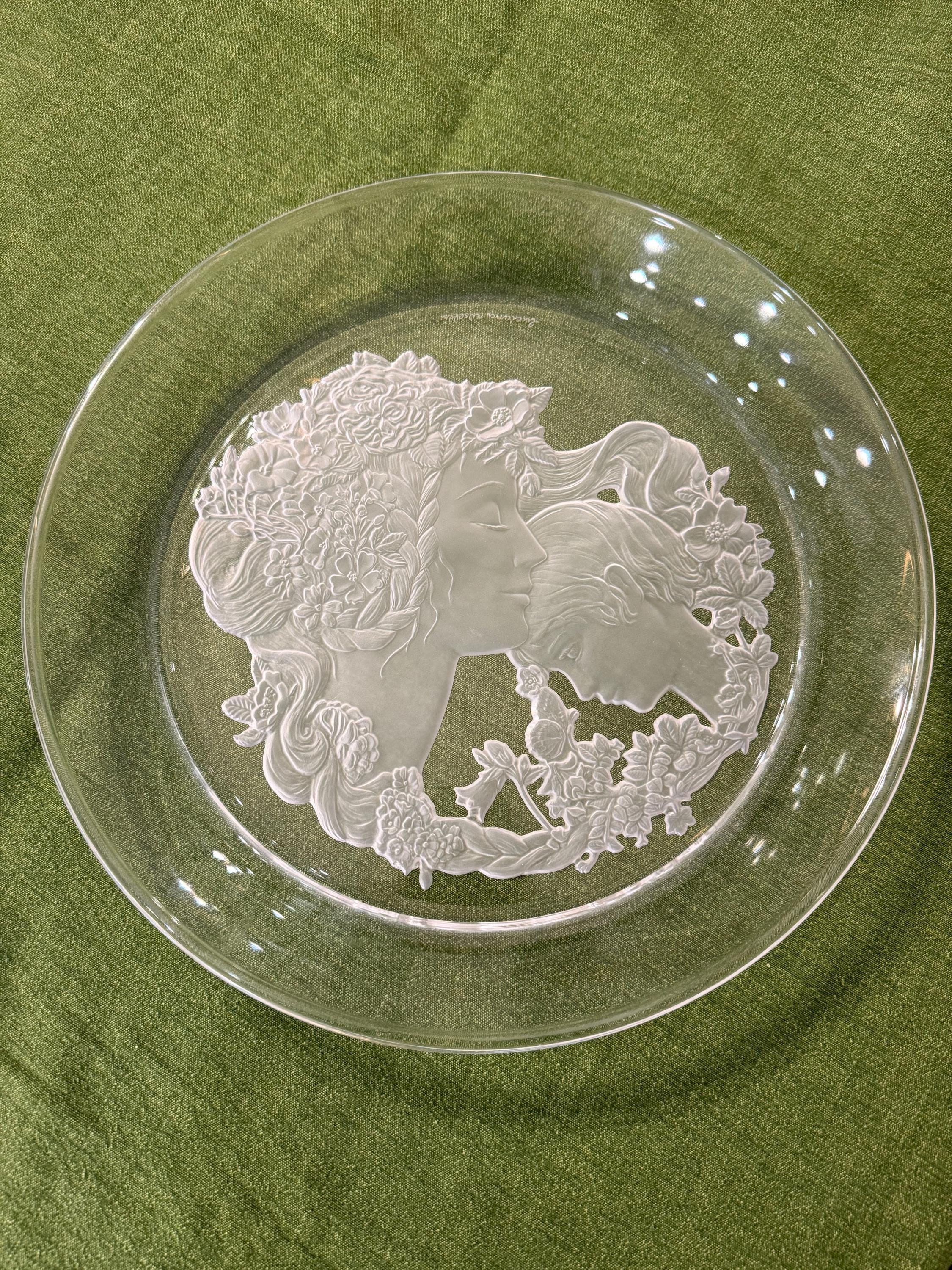 LALIQUE クリスタル プレート 皿 LALIQUE クリスタル プレート 皿 LALIQUE クリスタル プレート 皿