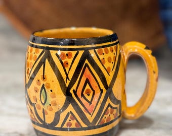 Handmade and Painted Vintage Moroccan Mug