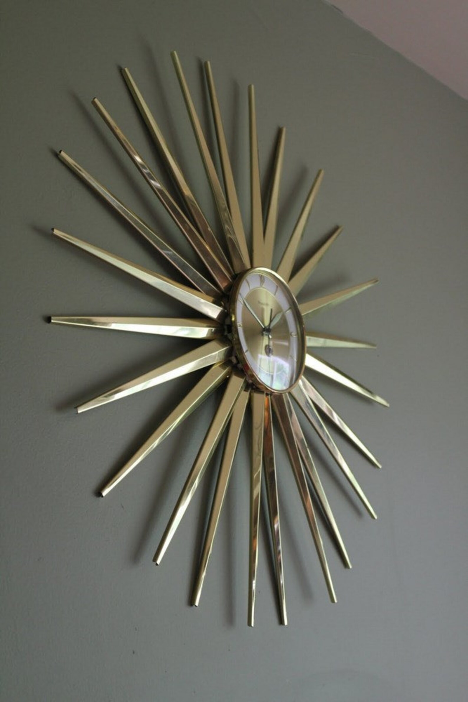 Vintage Starburst Clock. Mid Century Modern Eames Era Atomic Etsy