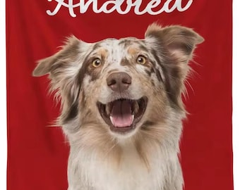 Manta personalizada con foto de mascota, manta con retrato de perro personalizado, regalo conmemorativo para mascotas, manta con foto de gato