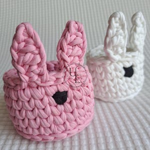 Mini Crochet Bunny Basket Tutorial for Beginners | Easter Bunny Basket Crochet Pattern