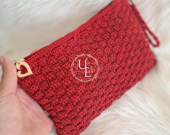 Pochette all'uncinetto | Borsa estiva intrecciata | Borsa da sera